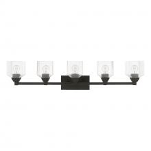  10385-04 - 5 Light Black Vanity Sconce