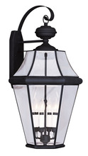  2366-04 - 4 Light Black Outdoor Wall Lantern