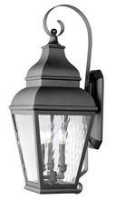  2605-04 - 3 Light Black Outdoor Wall Lantern