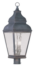  2606-61 - 3 Light Charcoal Outdoor Post Lantern