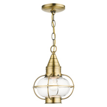  26910-01 - 1 Lt Antique Brass Outdoor Pendant Lantern