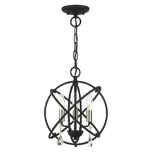  40903-04 - 3 Lt Black Convertible Chandelier / Semi Flush