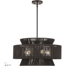 Livex Lighting 49145-92 - 5 Light English Bronze Pendant Chandelier