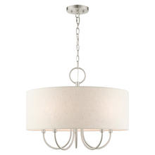  49805-91 - 5 Lt Brushed Nickel Pendant Chandelier