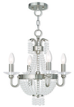  51844-91 - 4 Light BN Mini Chandelier/Ceiling Mount