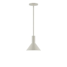 Montclair Light Works STGX451-38-L10 - 8" Chase LED Stem Hung Pendant, Silk Gray