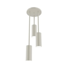 Montclair Light Works STH440-38 - Martin 3-Light Stem Hung Pendant, Silk Gray