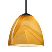 Besa Lighting 1BT-7572HN-MED-BK - Besa Sasha Pendant Black Honey 1x50W B10 Med