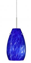  1JC-412686-SN - Besa Pera 9 Pendant Satin Nickel Blue Cloud 1x100W Medium Base