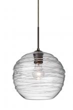  1JC-462761-BR - Besa Wave 10 Pendant Bronze Clear 1x60W Medium Base