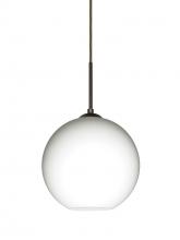  1JC-COCO807-LED-BR - Besa Coco 8 Pendant, Opal Matte, Bronze Finish, 1x9W LED