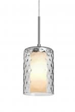  1JC-ESACL-SN - Besa, Esa Cord Pendant, Clear, Satin Nickel Finish, 1x60W Medium Base