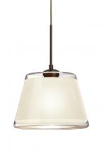  1JT-PIC9WH-BR - Besa Pendant Pica 9 Bronze White Sand 1x75W Medium Base