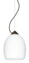  1KX-169707-LED-BR - Besa Lucia LED Stem Pendant Opal Matte Bronze 1x9W LED