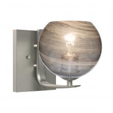  1WC-JILLYSM-SN - Besa, Jilly Vanity, Vapor Smoke, Satin Nickel Finish, 1x60W Incandescent