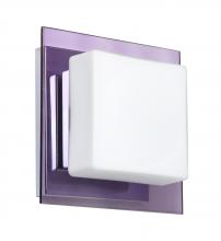  1WS-773591-LED-CR - Besa Wall Alex Chrome Opal/Amethyst 1x5W LED