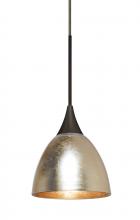  1XC-1758GF-BR - Besa Divi Pendant, Gold Foil, Bronze, 1x50W Halogen