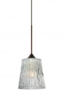  1XC-512500-BR - Besa Pendant Nico 4 Bronze Clear Stone 1x35W Halogen