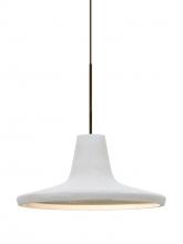  1XT-MODUSWH-LED-BR - Besa Modus Cord Pendant, White, Bronze Finish, 1x9W LED