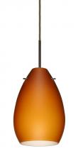 1BT-171380-LED-BR - Besa Pendant Pera 6 Bronze Amber Matte 1x5W LED