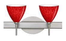 Besa Lighting 2SW-1779RC-SN - Besa Wall Mia Satin Nickel Red Cloud 2x40W G9