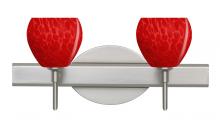 Besa Lighting 2SW-5605RC-SN - Besa Wall Tay Tay Satin Nickel Red Cloud 2x40W G9