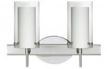  2SW-C44007-LED-CR - Besa Pahu 4 Wall 2SW Clear/Opal Chrome 2x5W LED