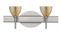  2SW-1758GF-SN - Besa Divi Wall 2SW Gold Foil Satin Nickel 2x40W G9