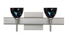  2SW-1858VB-LED-SN-SQ - Besa Divi Wall With SQ Canopy 2SW Black Dicro Vine Satin Nickel 2x5W LED