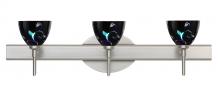  3SW-1858VB-LED-SN - Besa Divi Wall 3SW Black Dicro Vine Satin Nickel 3x5W LED