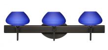  3SW-541087-LED-BR - Besa Wall Peri Bronze Blue Matte 3x5W LED