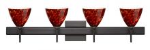  4SW-177941-LED-BR-SQ - Besa Wall With SQ Canopy Mia Bronze Garnet 4x5W LED