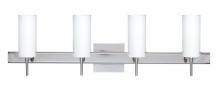  4SW-440307-CR-SQ - Besa Wall With SQ Canopy Copa 3 Chrome Opal Matte 4x40W G9