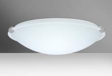  968007-SN - Besa Ceiling Trio 20 Satin Nickel White 3x100W Medium Base