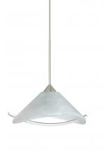  RXP-181304-SN - Besa Pendant Hoppi Satin Nickel Marble/Clear 1x50W Halogen