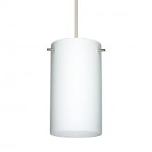  RXP-440407-LED-SN-L - Besa Stilo 7 Pendant Opal Matte Satin Nickel 1x5W LED, 15Ft. Cord