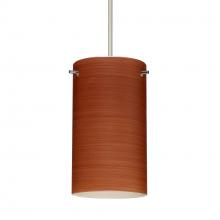  RXP-4404CH-SN-L - Besa Stilo 7 Pendant Satin Nickel Cherry 1x50W Halogen, 15Ft. Cord