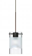 Besa Lighting RXP-6524EC-LED-BR - Besa Scope 4 Pendant Rxp Clear/Frost Bronze 1x5W LED MR16