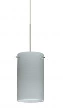  X-4404KR-LED-SN-L - Besa Stilo 7 Pendant for Multiport Canopy Chalk Satin Nickel 1x5W LED, 15Ft. Cord