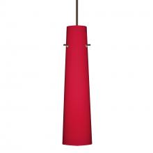  XP-5674RM-LED-BR-L - Besa Camino Pendant Bronze Ruby Matte 1x50W Halogen, 15Ft. Cord