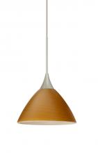  X-1743OK-SN - Besa Pendant For Multiport Canopy Domi Satin Nickel Oak 1x50W Halogen