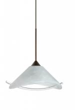  X-181304-BR - Besa Pendant For Multport Canopy Hoppi Bronze Marble/Clear 1x50W Halogen