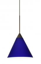  1XC-5121CM-BR - Besa Pendant Kani Bronze Cobalt Blue Matte 1x50W Halogen