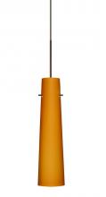  1XC-567480-LED-BR - Besa Camino Pendant Bronze Amber Matte 1x50W Halogen