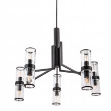  8150-MB-CL - Stripe Chandelier - Matte Black