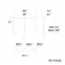  PD-77503L-AB - Cyllindra Chandelier Light