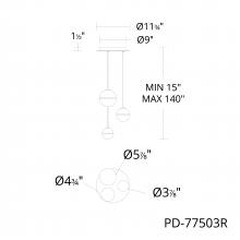  PD-77503R-BC - Cyllindra Chandelier Light