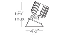 WAC US R4RAL-FTWA-CB - Volta 4.5" Round Adjustable Invisible Trim with LED Light Engine