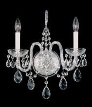  1301-40H - Arlington 2 Light 120V Wall Sconce in Polished Silver with Heritage Handcut Crystal