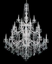  1310-40H - Arlington 25 Light 120V Chandelier in Polished Silver with Heritage Handcut Crystal